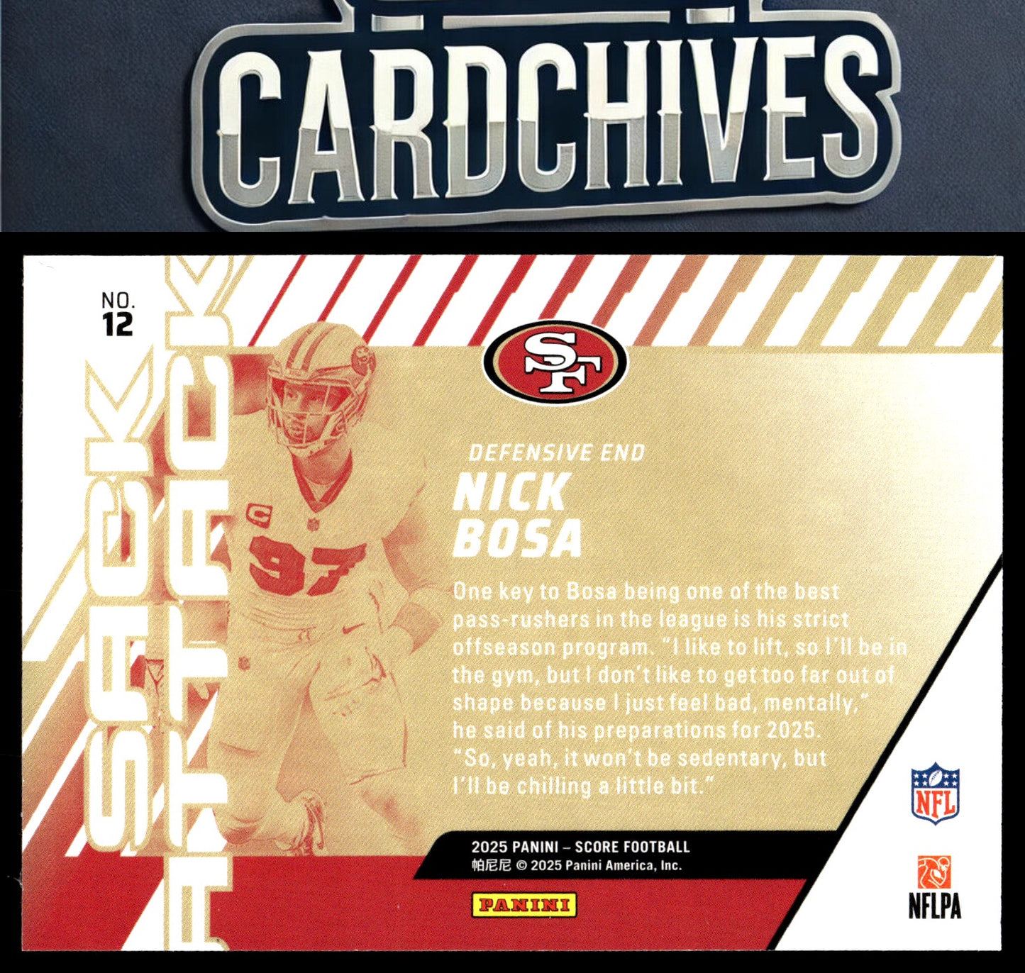 Nick Bosa 2025 Score #12 Sack Attack