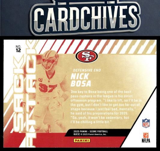 Nick Bosa 2025 Score #12 Sack Attack