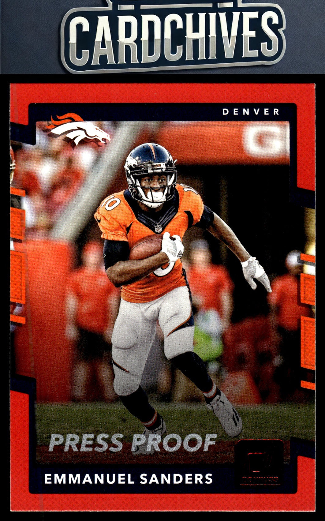 Emmanuel Sanders 2017 Donruss #115 Press Proof Red