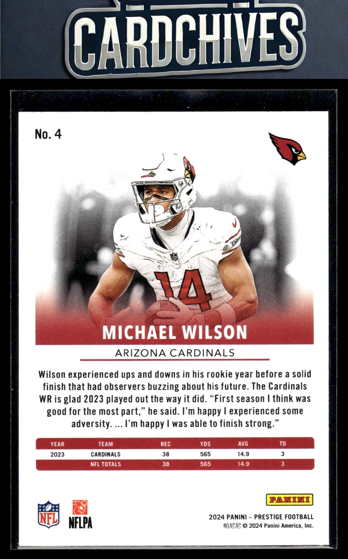 Michael Wilson 2024 Panini Prestige #4 Diamond Xtra Points