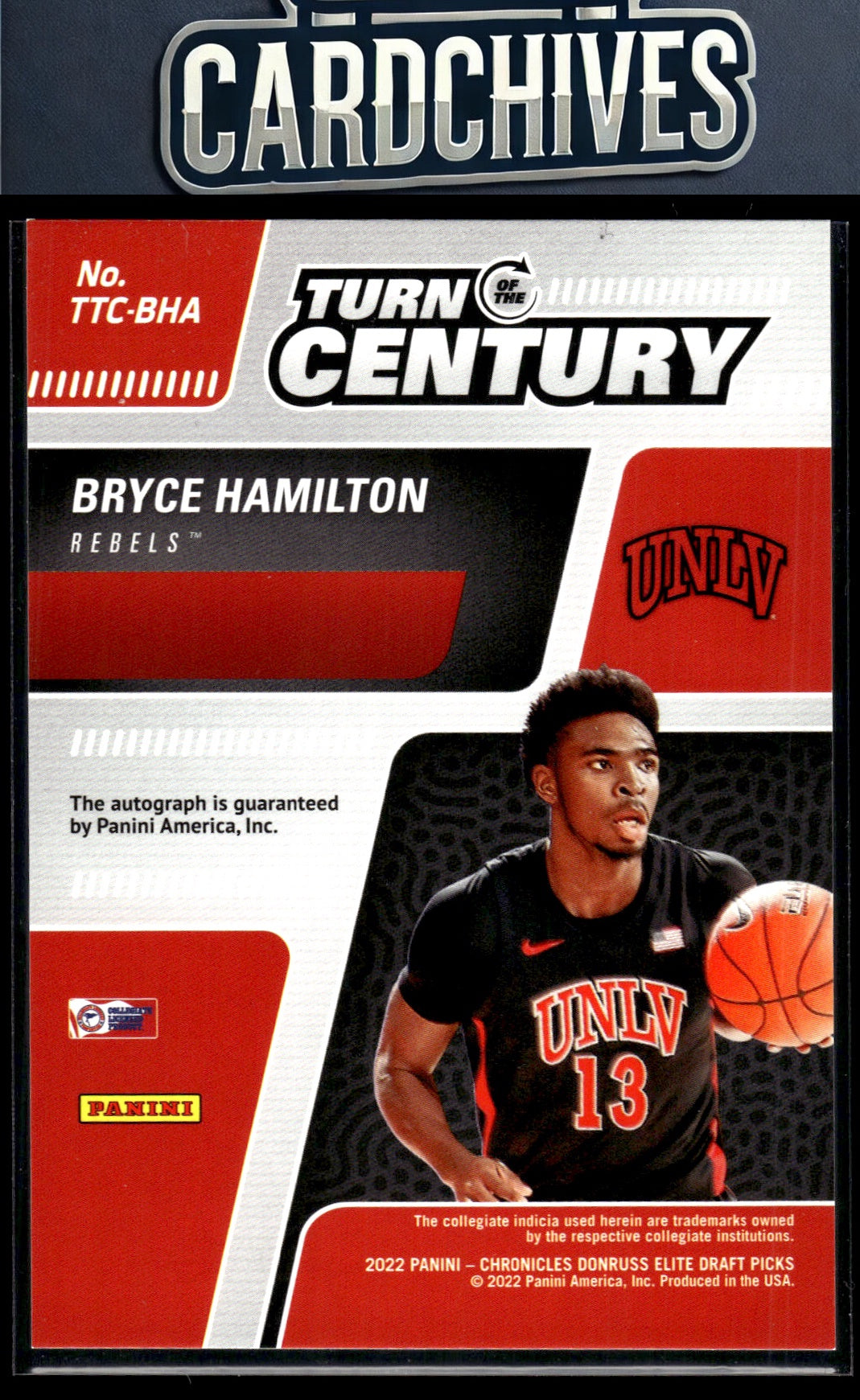 Bryce Hamilton 2022 Chronicles DP #TTC-BHA Turn of the Century Autographs