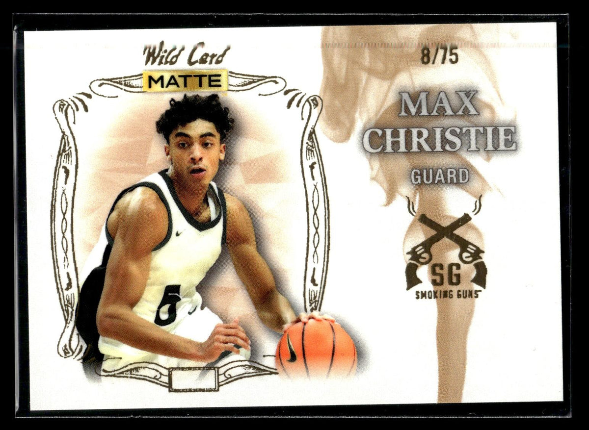 Max Christie 2022 Wild Card Matte #SG-20 Smoking Guns Blue/Orange #/75 SN