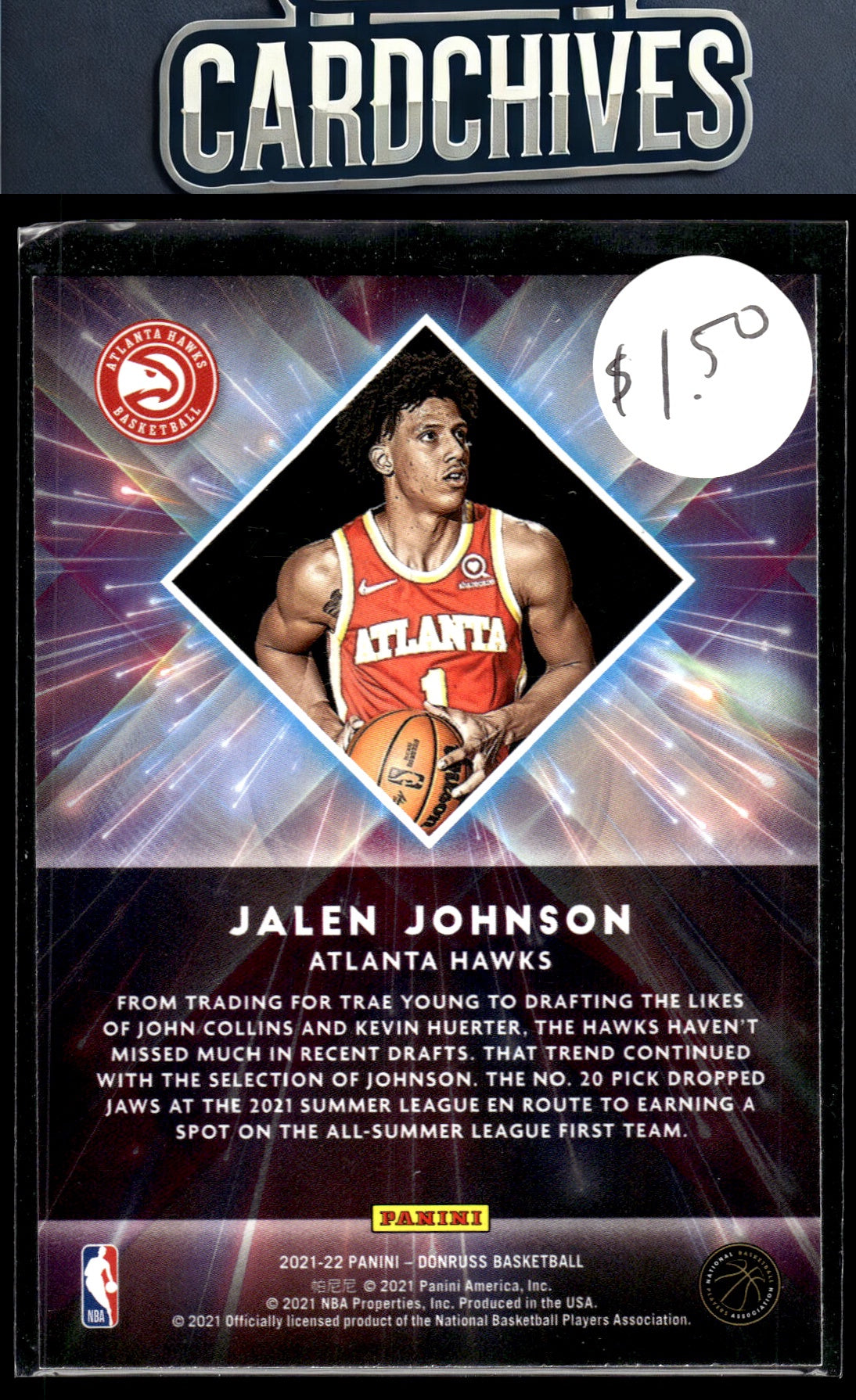 Jalen Johnson 2021-22 Donruss #18 Great X-pectations