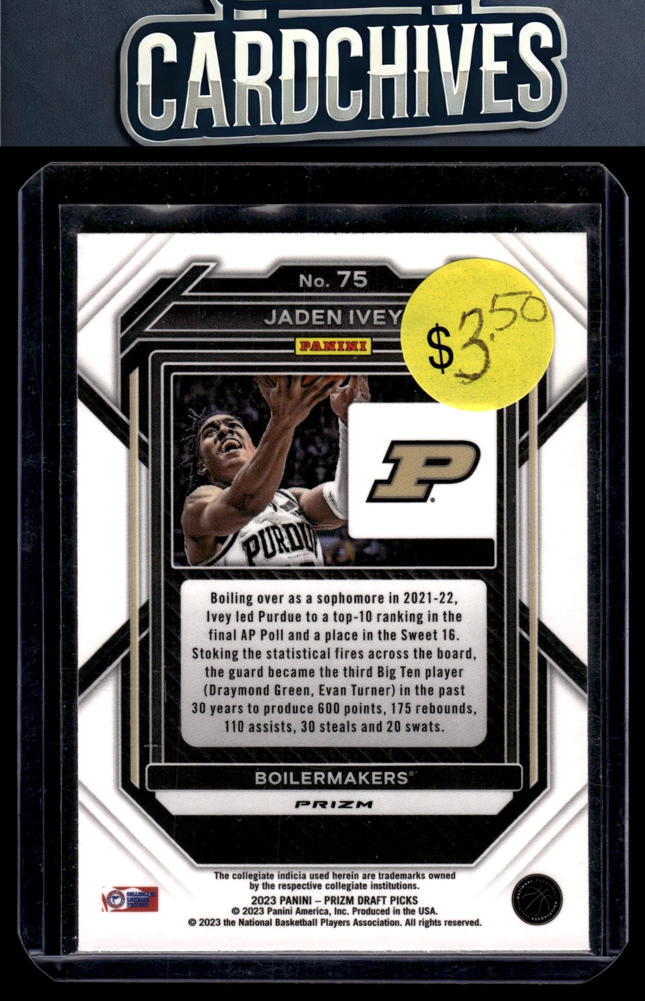 Jaden Ivey 2023 Panini Prizm Draft Picks #75 Silver