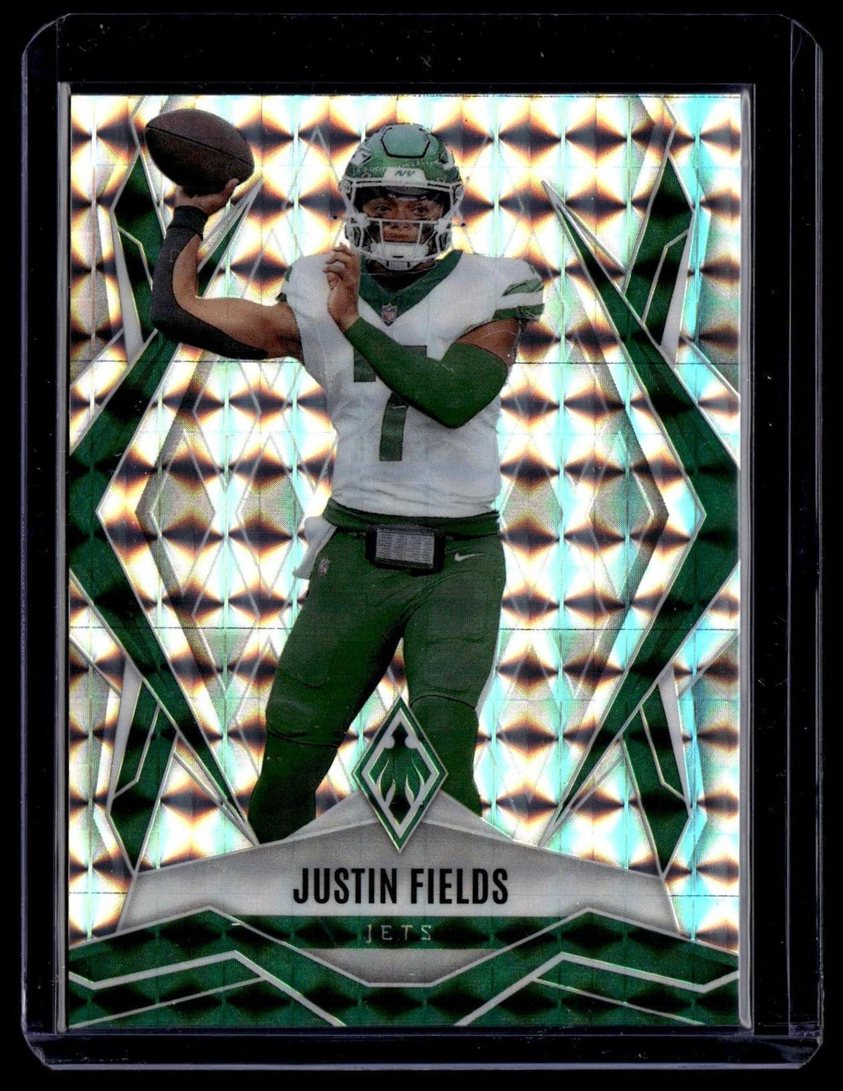 Justin Fields 2025 Panini Phoenix #107 Silver Pandora Prizm