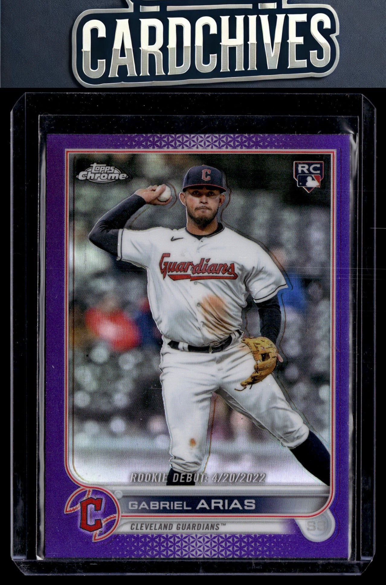 Gabriel Arias 2022 Topps Chrome Update #USC14 Purple Refractor
