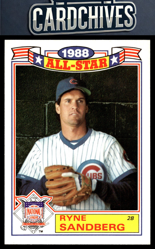 Ryne Sandberg 1989 Topps #14 Glossy All-Stars