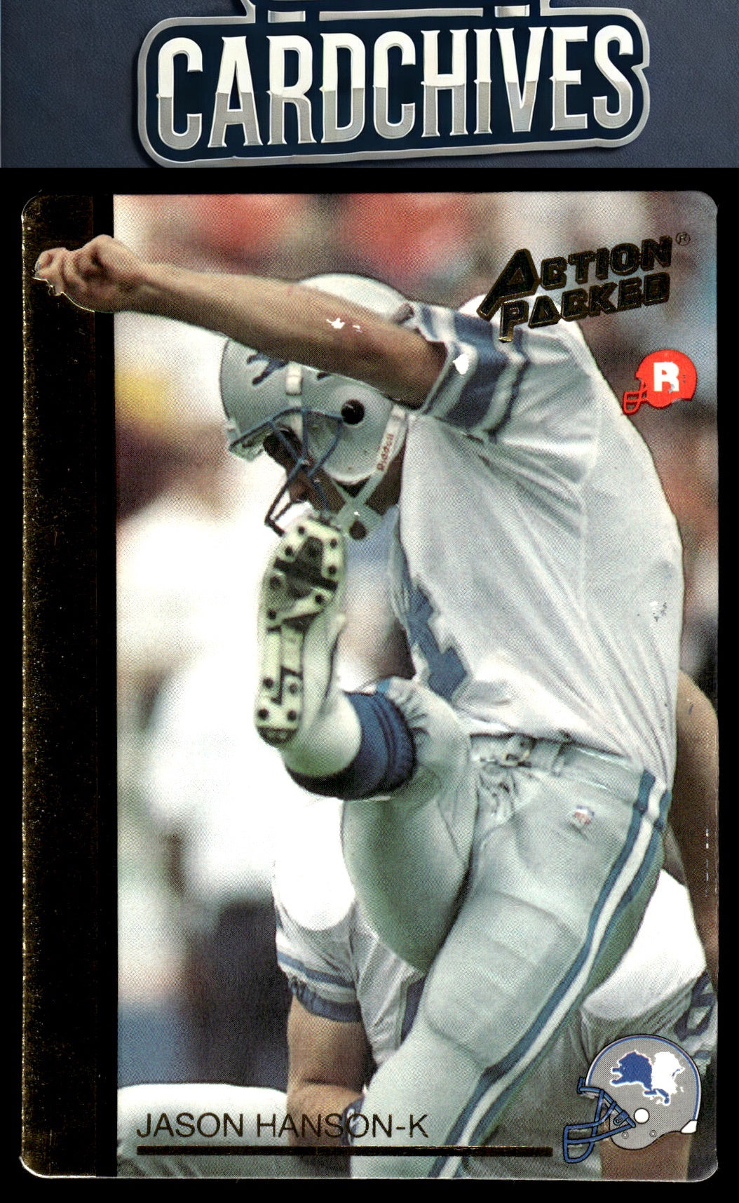 Jason Hanson 1992 Action Packed Rookie/Update #8 Rookie