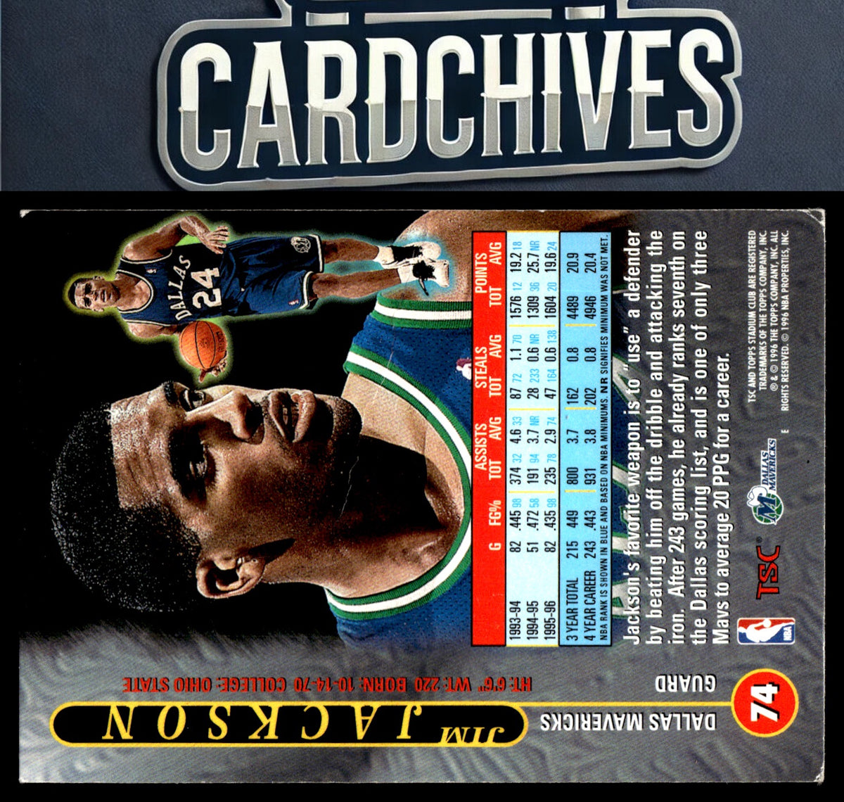 Jim Jackson 1996-97 Stadium Club #74 Matrix