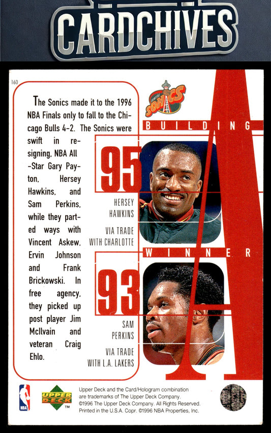 Shawn Kemp / Gary Payton / Schrempf / Hawkins / Perkins 1996-97 Upper Deck #160