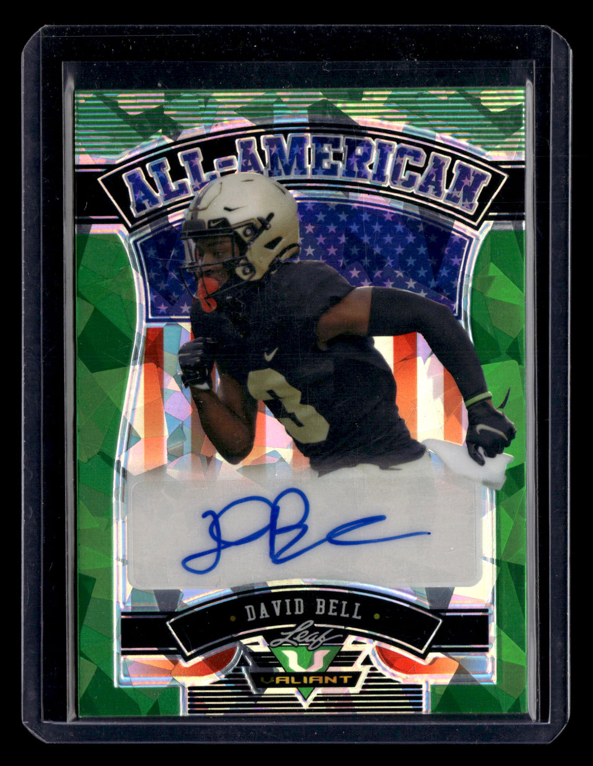 David Bell 2022 Valiant #AA-DB1 All-American Autographs Green Crystal #/30 SN