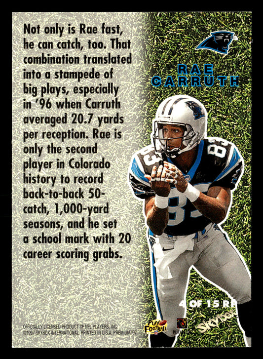 Rae Carruth 1997 SkyBox Premium #4RP Rookie Preview