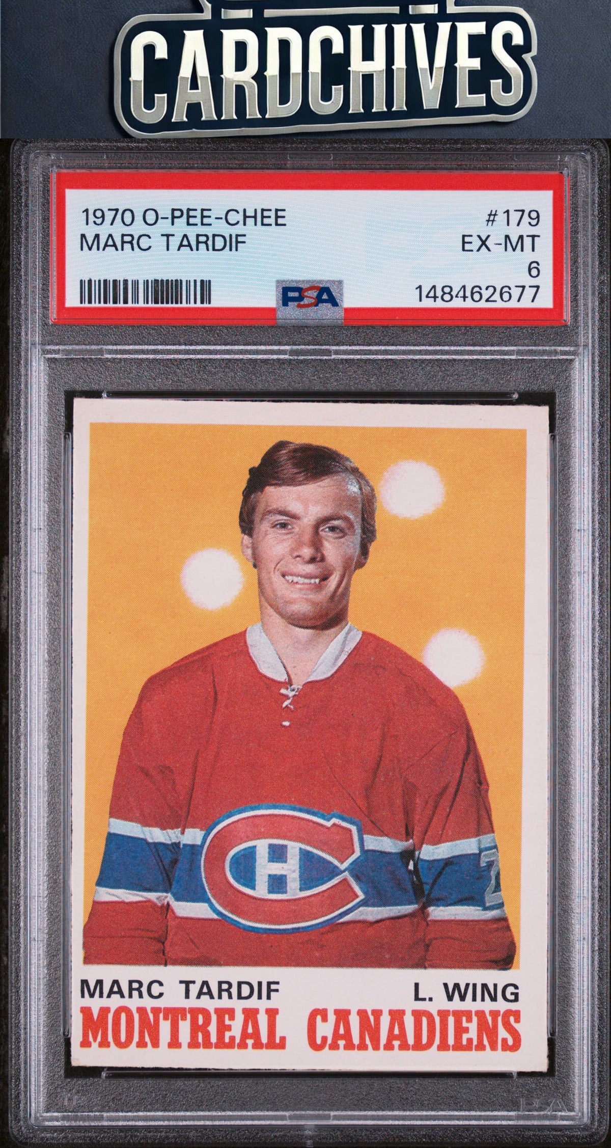 Marc Tardif 1970-71 O-Pee-Chee #179 PSA 6 EX-MT