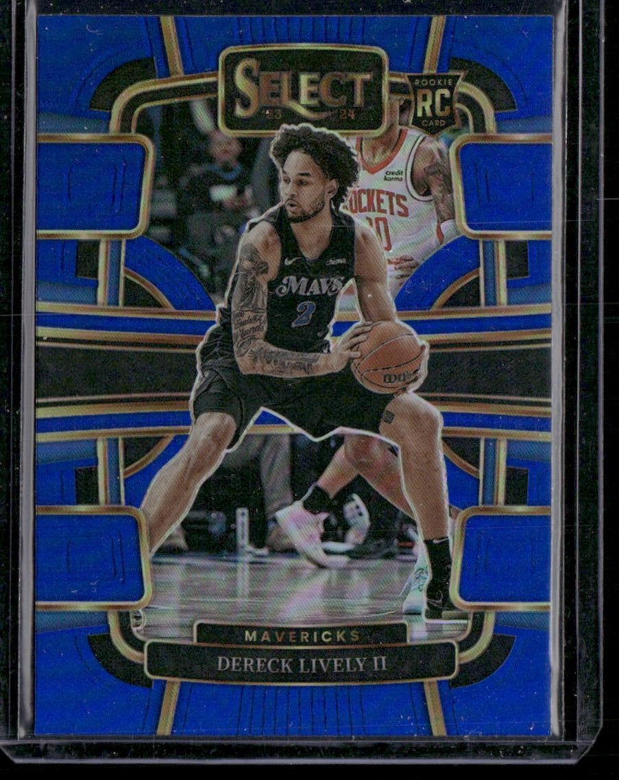 Dereck Lively II 2023-24 Panini Select #76 Blue Prizms Rookie RC