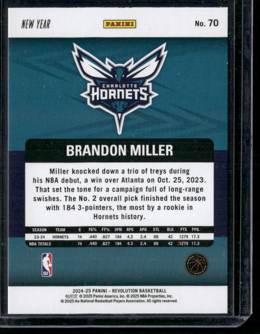 Brandon Miller 2024-25 Panini Revolution #70 Chinese New Year
