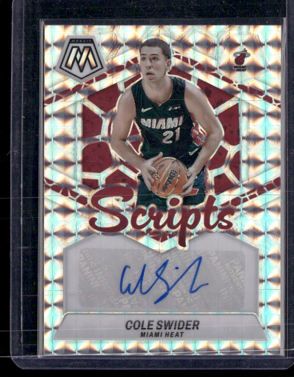 Cole Swider 2023-24 Panini Mosaic #MS-CSH Scripts AU