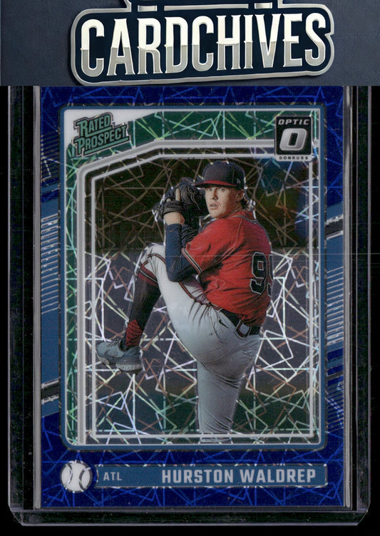 Hurston Waldrep 2024 Donruss #125 Optic Blue Velocity Prizms