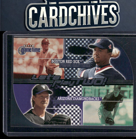Pedro Martinez / Randy Johnson 2001 Fleer Game Time #3 LT Let's Play Two