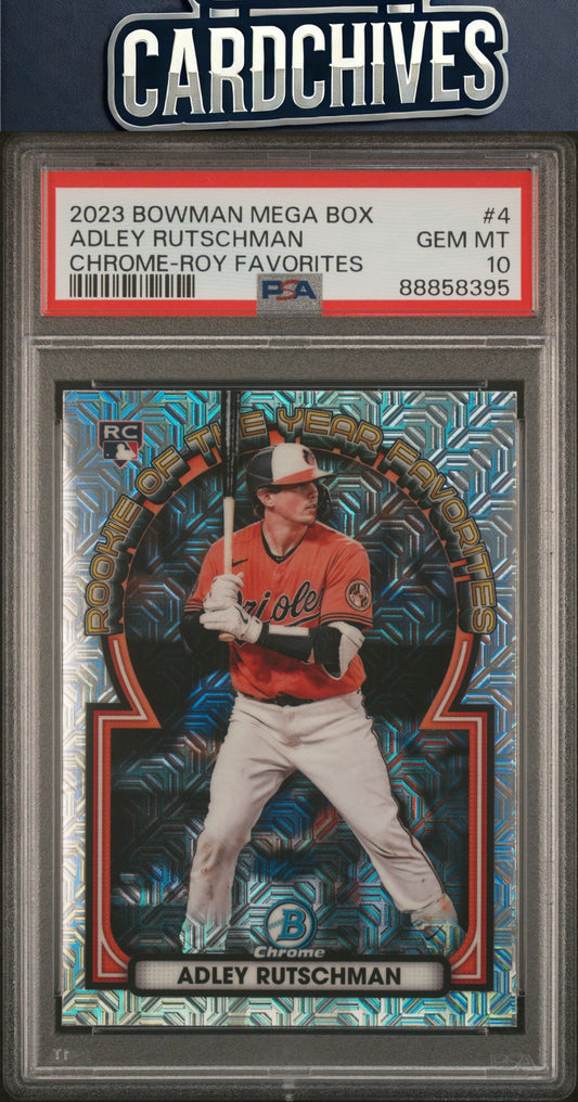 Adley Rutschman 2023 Bowman #ROYF-4 Rookie of the Year Favorites Mojo PSA 10