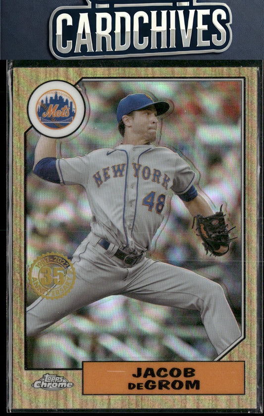 Jacob deGrom 2022 Topps Chrome #87BC-7 1987 Topps Baseball 35th Anniversary