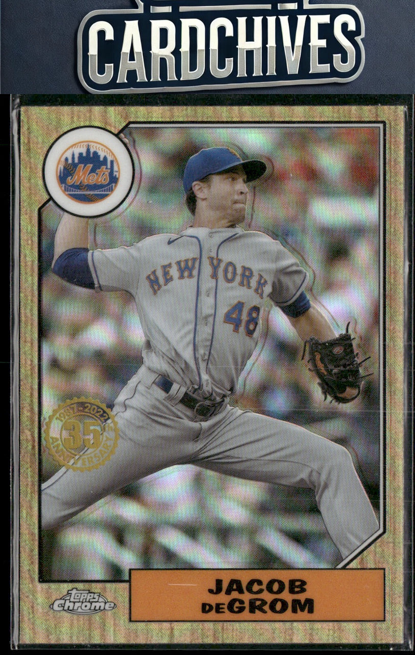 Jacob deGrom 2022 Topps Chrome #87BC-7 1987 Topps Baseball 35th Anniversary
