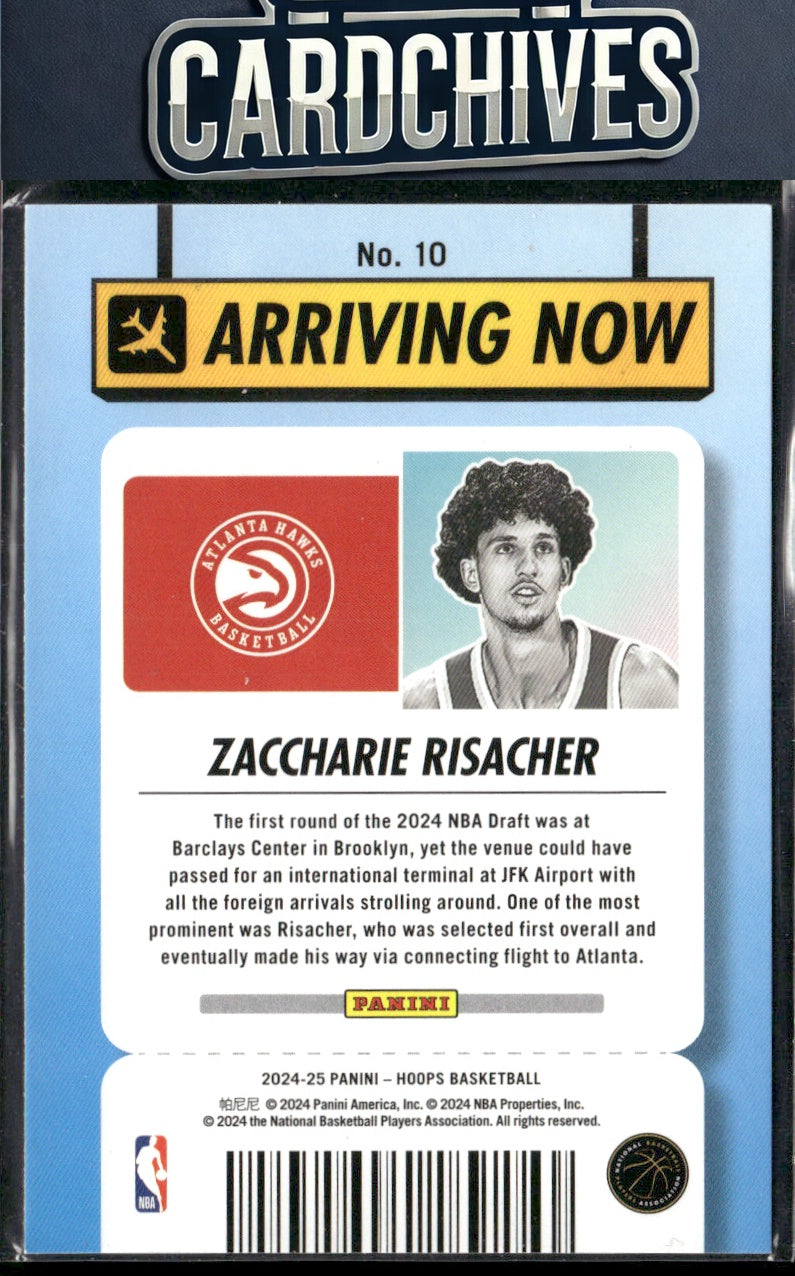 Zaccharie Risacher 2024-25 Hoops #10 Arriving Now