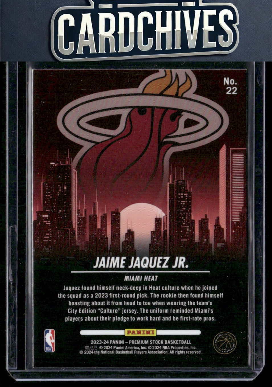 Jaime Jaquez Jr. 2023-24 Hoops Premium Stock #22 City Edition