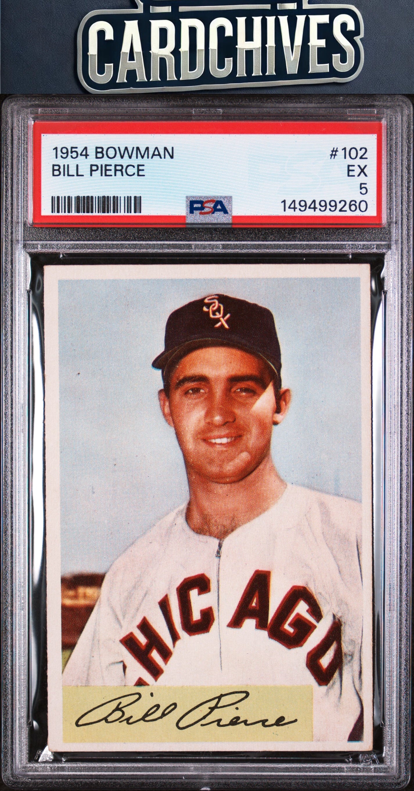 Billy Pierce 1954 Bowman #102 PSA 5 EX