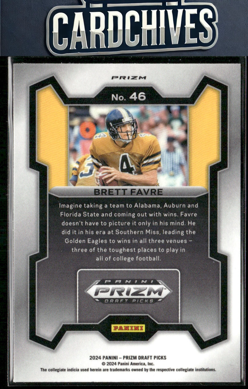 Brett Favre 2024 Panini Prizm Draft Picks #46 Red Ice