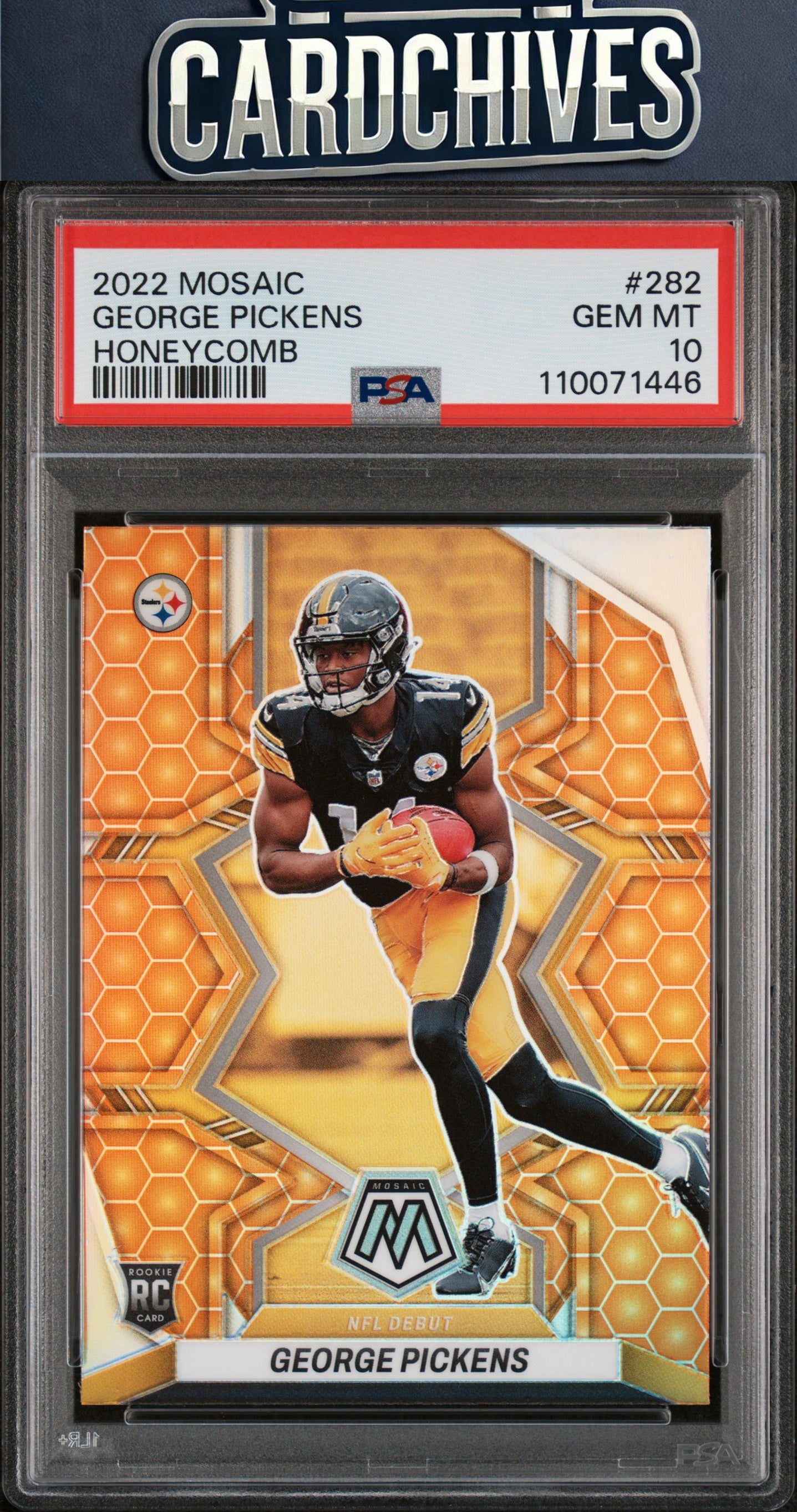 George Pickens 2022 Panini Mosaic #282 Honeycomb PSA 10 GEM MT