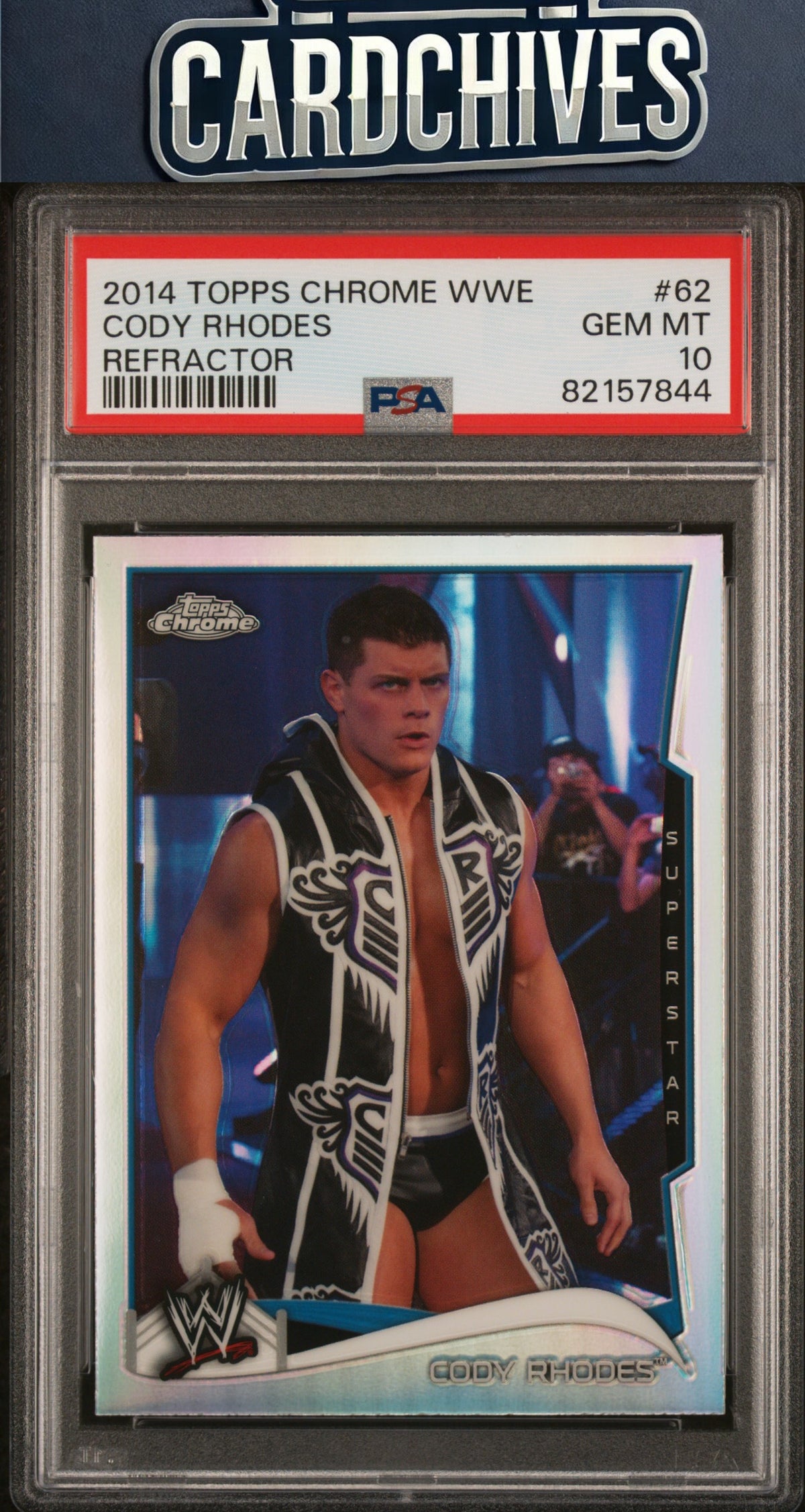 Cody Rhodes 2014 Topps Chrome WWE #62 Refractors PSA 10 GEM MT POP 6 🔥