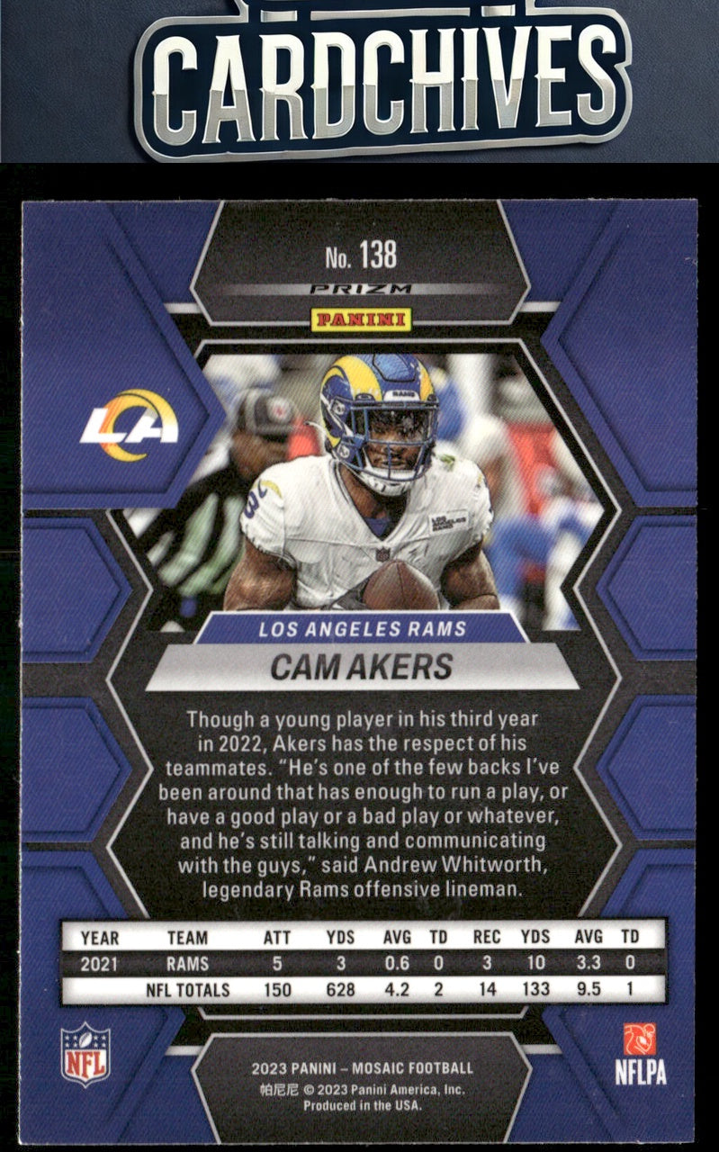Cam Akers 2023 Panini Mosaic #138 Camo Pink Mosaic