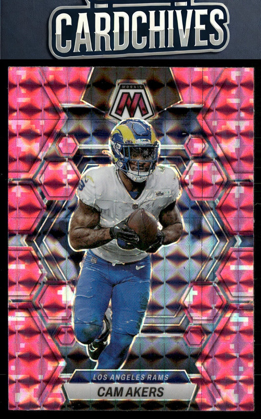 Cam Akers 2023 Panini Mosaic #138 Camo Pink Mosaic