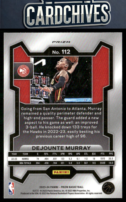 Dejounte Murray 2023-24 Panini Prizm #112 Prizms Green