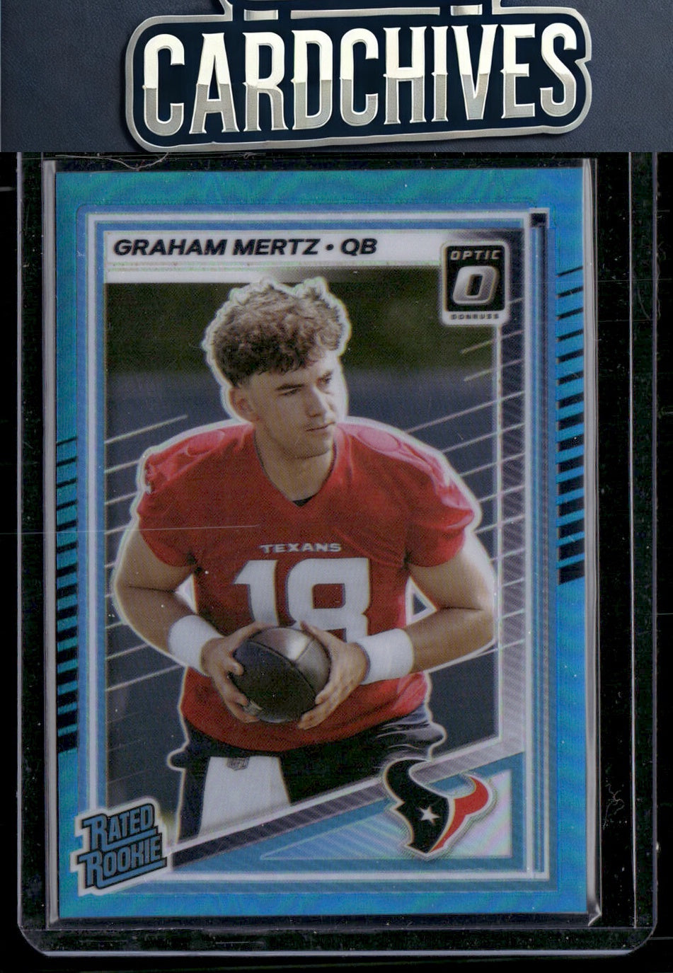 Graham Mertz 2025 Donruss Optic #259 SN349 Aqua #/349 Rookie SN,RC