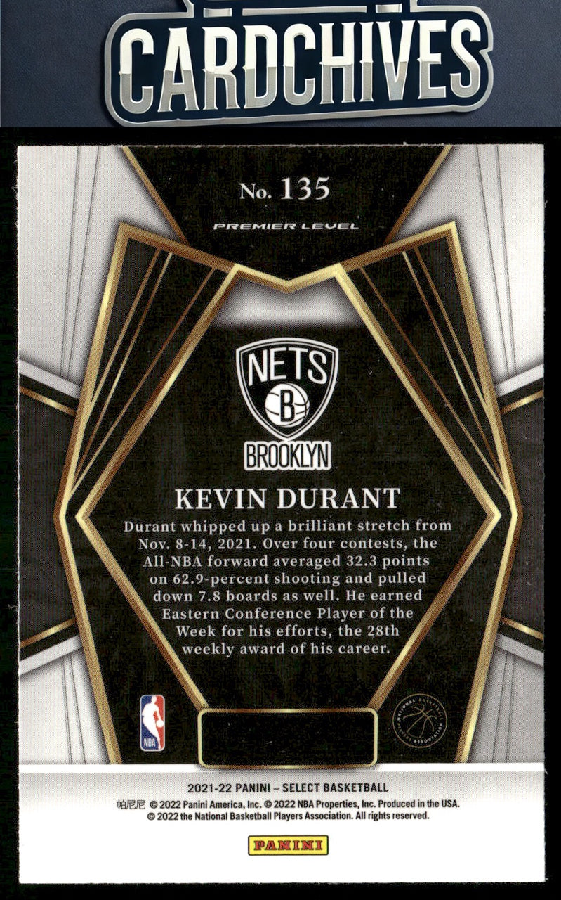 Kevin Durant 2021-22 Panini Select #135
