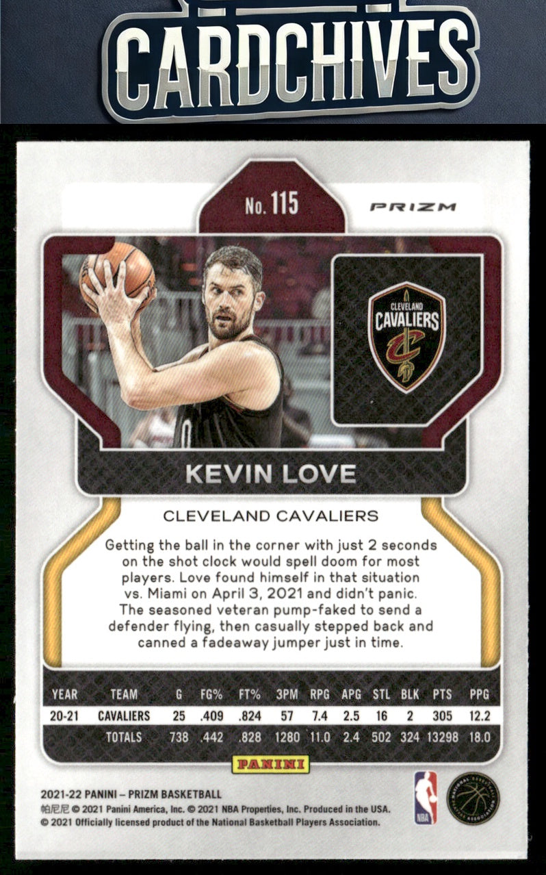 Kevin Love 2021-22 Panini Prizm #115 Green Ice