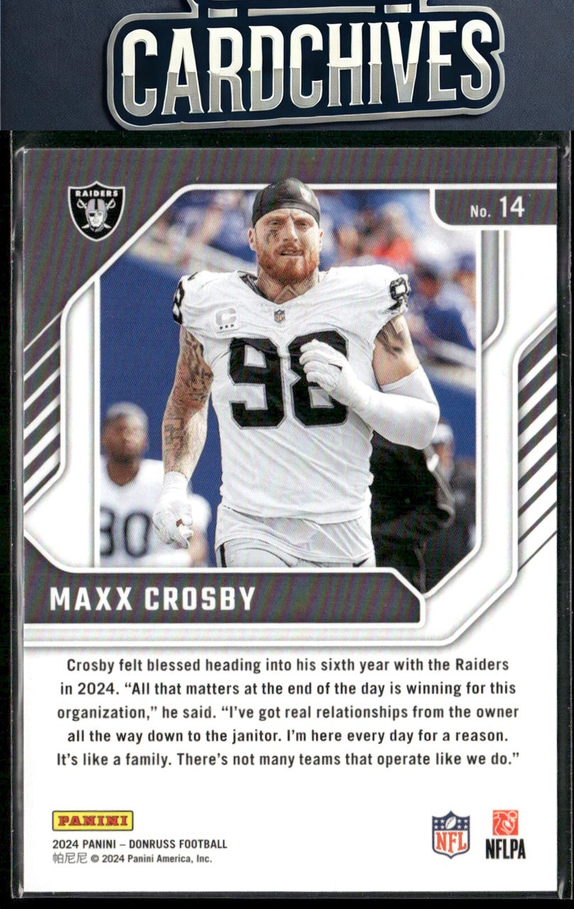 Maxx Crosby 2024 Donruss #14 Elite Series