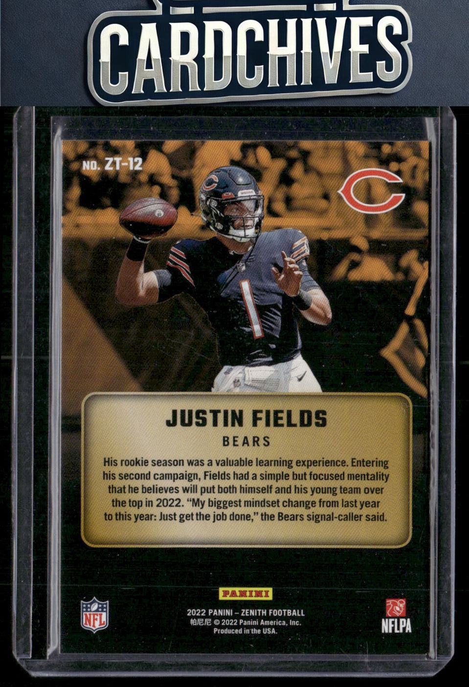 Justin Fields 2022 Zenith #ZT-12 Z-Team