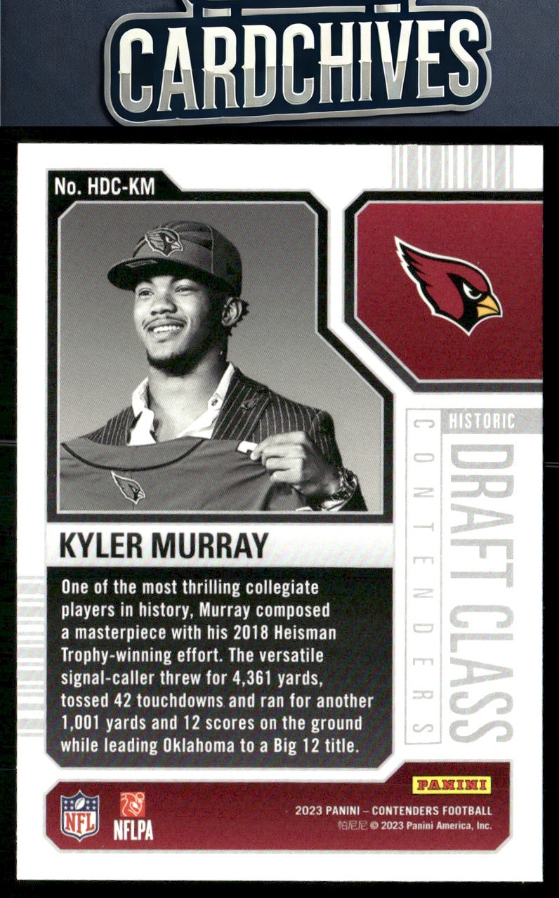 Kyler Murray 2023 Panini Contenders #HDC-KM Historic Draft Class Contenders