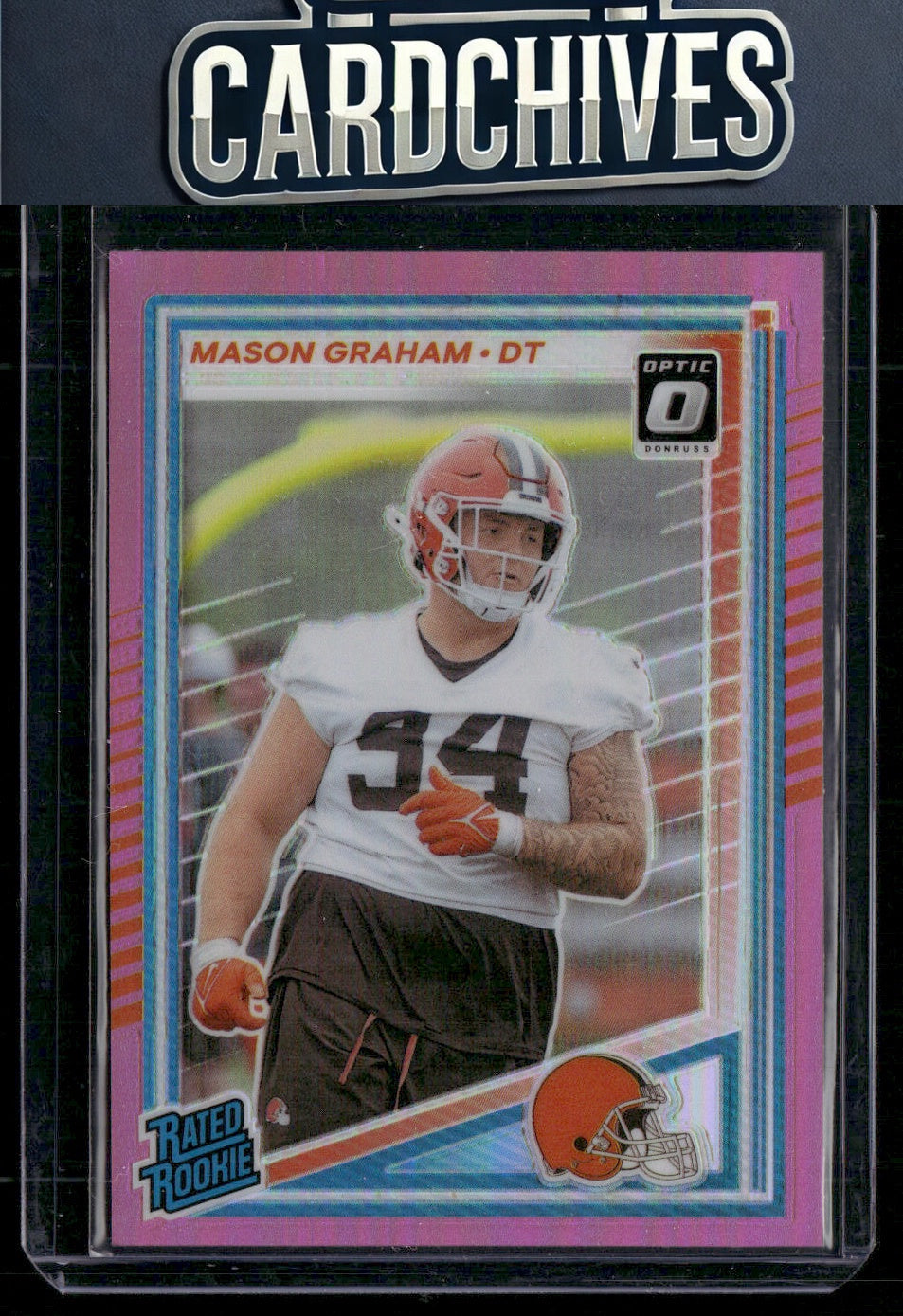 Mason Graham 2025 Donruss #340 Optic Rated Rookies Preview Pink Rookie