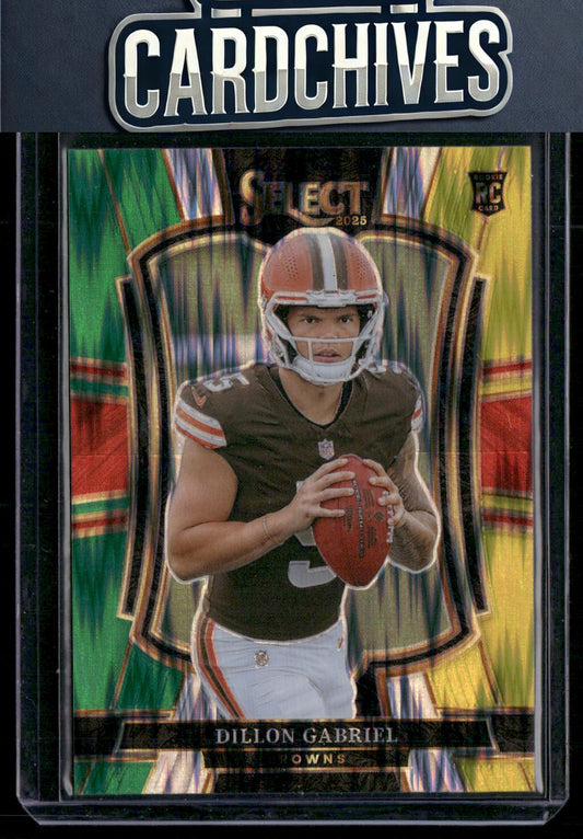 Dillon Gabriel 2025 Panini Select #154 Green and Yellow Prizm Shock