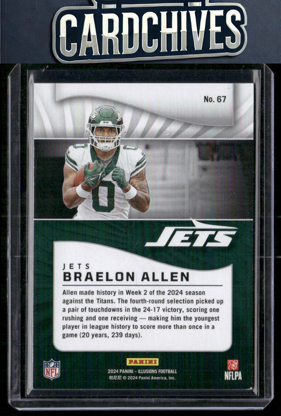 Braelon Allen 2024 Panini Illusions #67 Cubic Trophy Collection #/399 SN