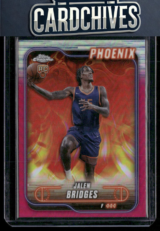 Jalen Bridges 2024-25 Topps Chrome #146 Pink Refractor Rookie