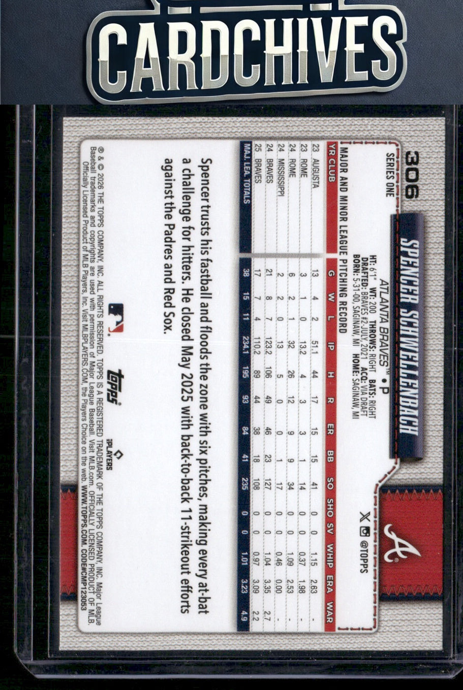 Spencer Schwellenbach 2026 Topps #306 Holo Foil
