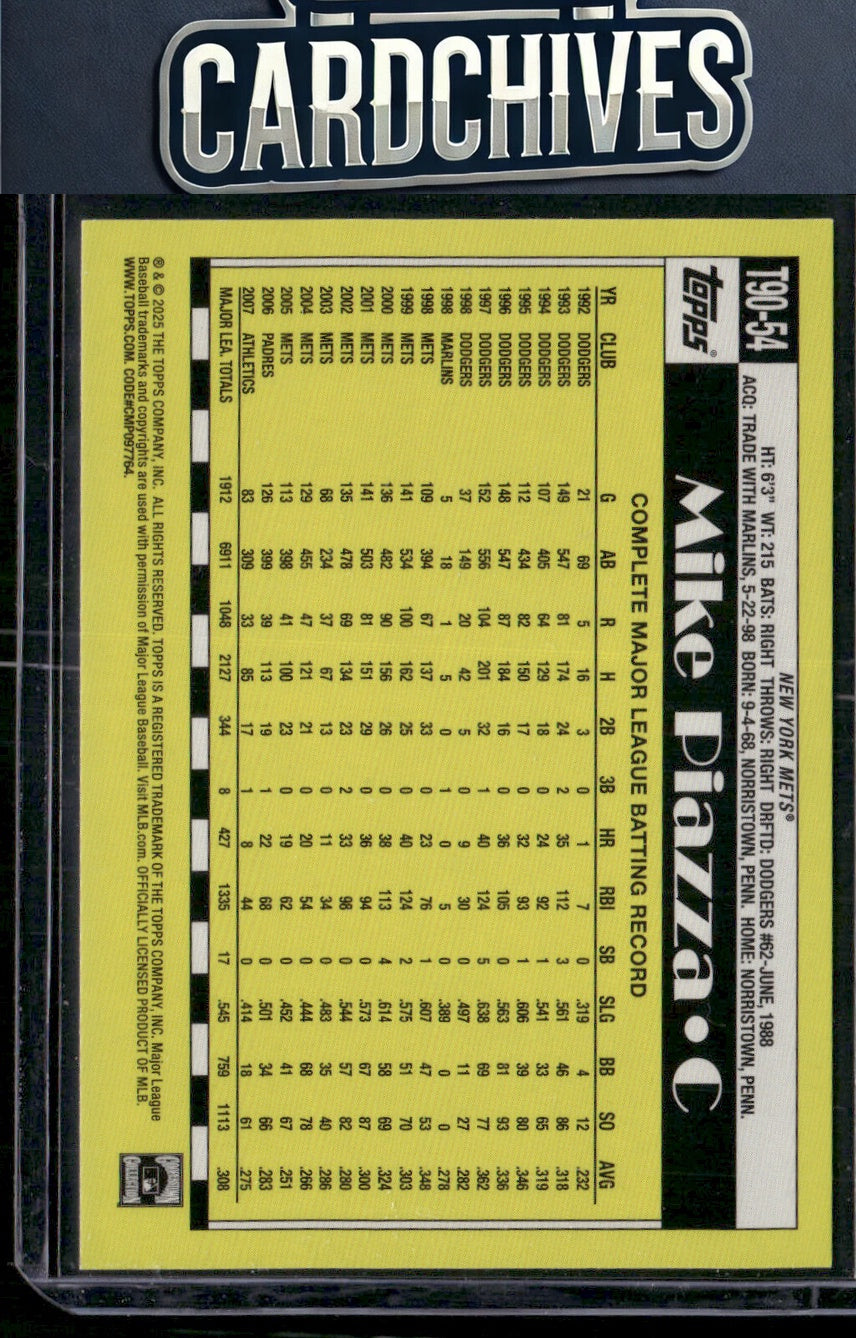 Mike Piazza 2025 Topps #T90-54 1990 Topps Baseball 35th Anniversary (Series One)