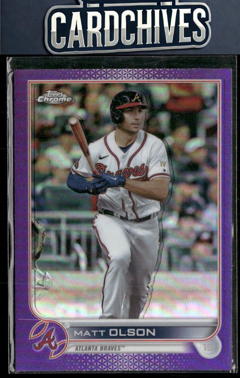 Matt Olson 2022 Topps Chrome Update #USC72 Purple Refractor