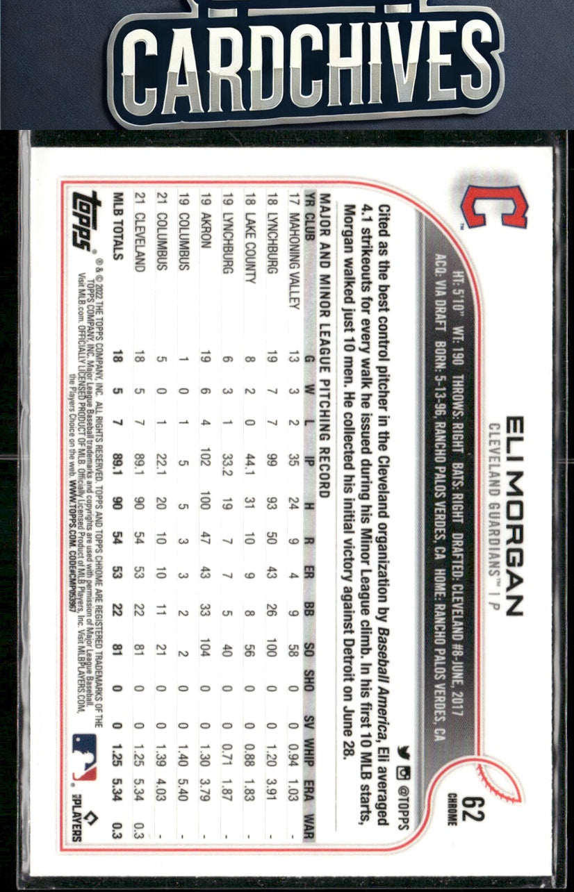 Eli Morgan 2022 Topps Chrome #62 Rookie RC