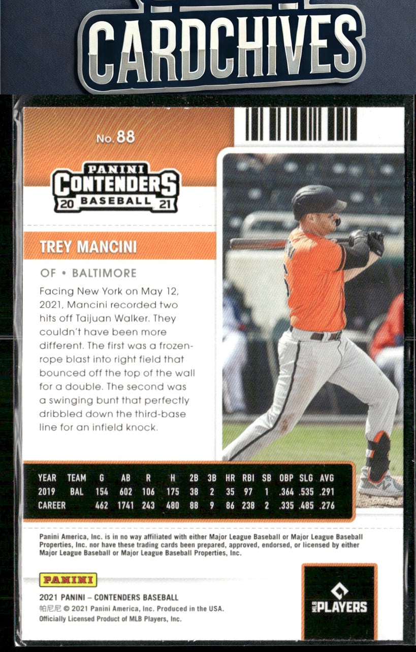 Trey Mancini 2021 Panini Contenders #88 Green