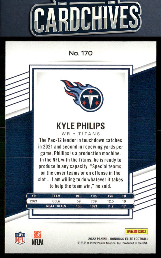Kyle Philips 2022 Donruss Elite #170 Green RC